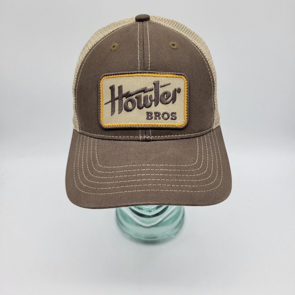 NWOT Howler Bros Brown Tan Mesh Back Trucker Hat Snapback Logo Patch Cap